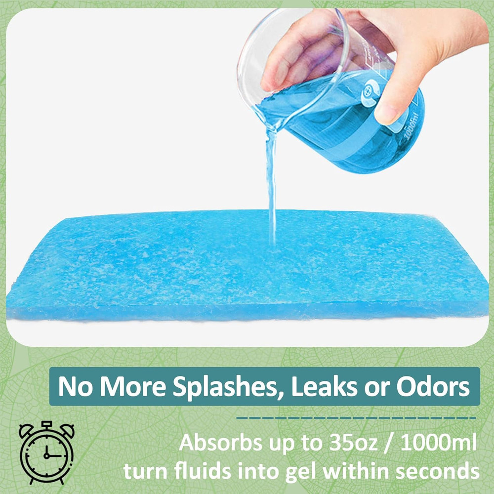 Commode Liners for Bedside Commode with Super Absorbent Pad 50 Pack Disposable B