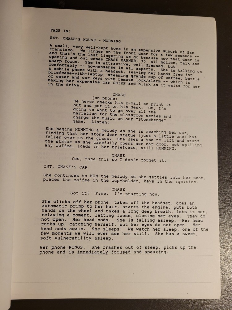 1998 Executive Search Screenplay Gerald DiPego Unproduced 20th Century Fox Spec