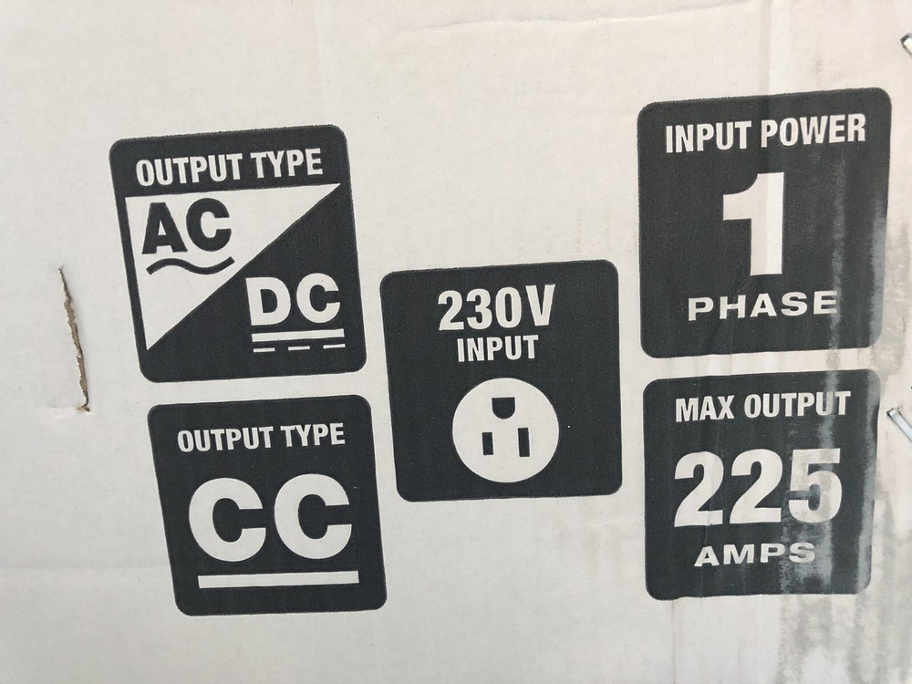 Commander Stick Welder 225A AC / 150A DC, 230 Volt Input Lightweight PICKUP ONLY
