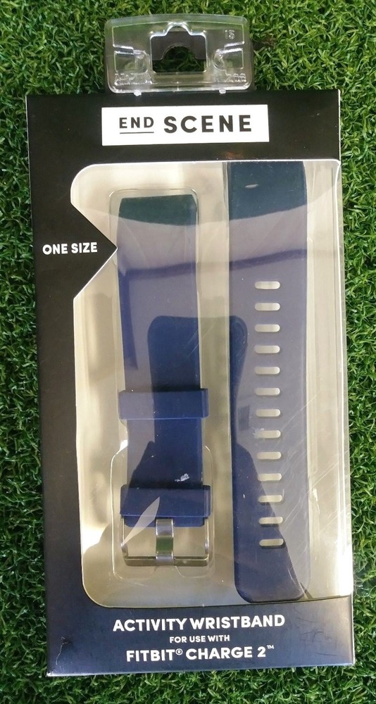 END SCENE Activity Wristband For Use With FITBIT CHARGE 2 ONE SIZE NEW NAVY