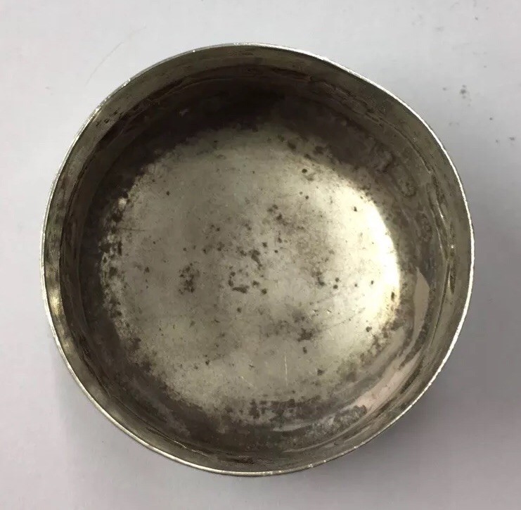Antique 1908 Comyns & Sons Solid Silver Pill Box Floral Pierced Top