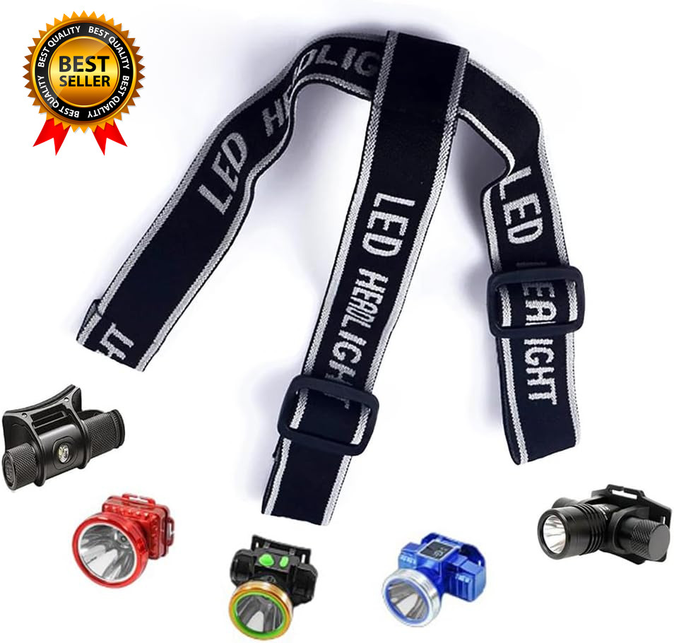 4 Pack Headlamp Strap Replacement Headband Head Lamp Elastic Head Band