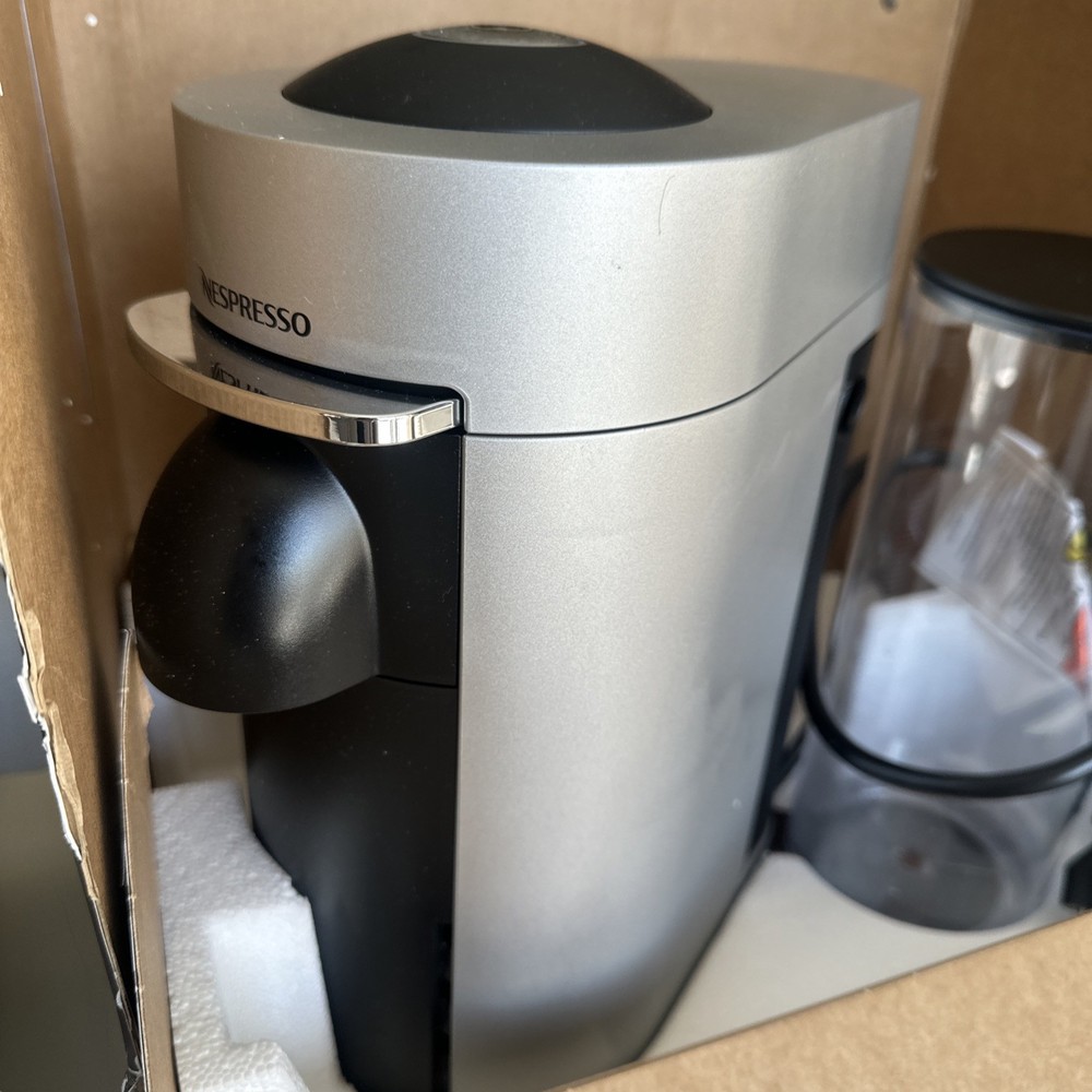SILVER Nespresso Vertuo Plus Coffee and Espresso Maker READ