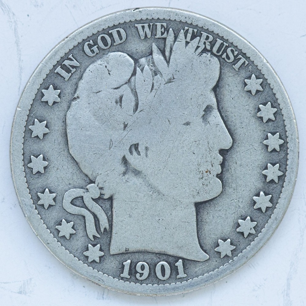 1901 -S Barber Silver half dollar - (AP 22202)