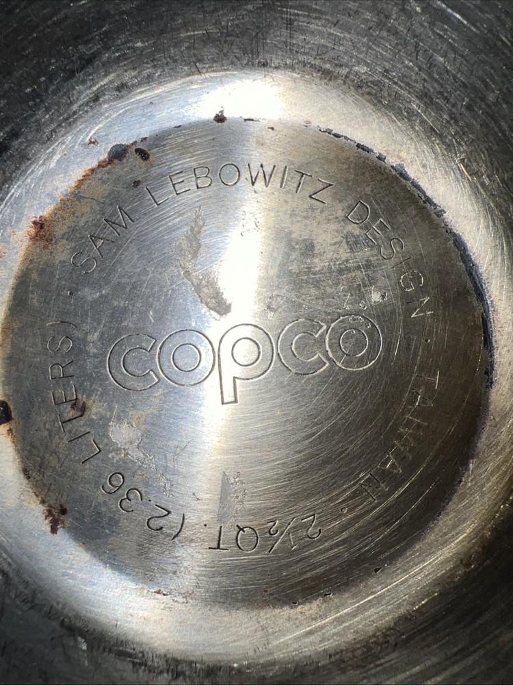 Stainless Steel 2 1/2 Quart Sam Lebowitz Copco Whistling Tea Kettle.