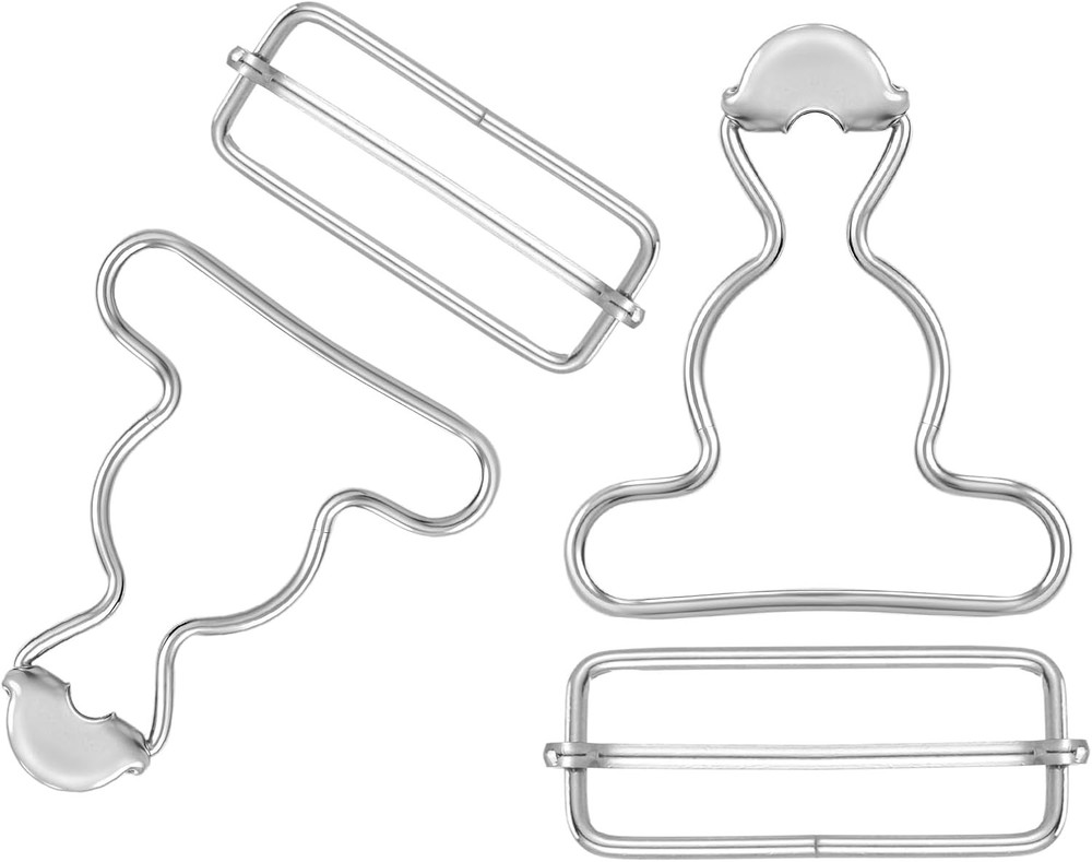 2Pairs Overall Buckles Replacement, Metal No Sew Clasp Replacement,...