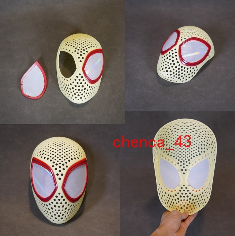 Spider Man Crossover Universe Miles Morales Mask Helmet w/Faceshell+Eyes