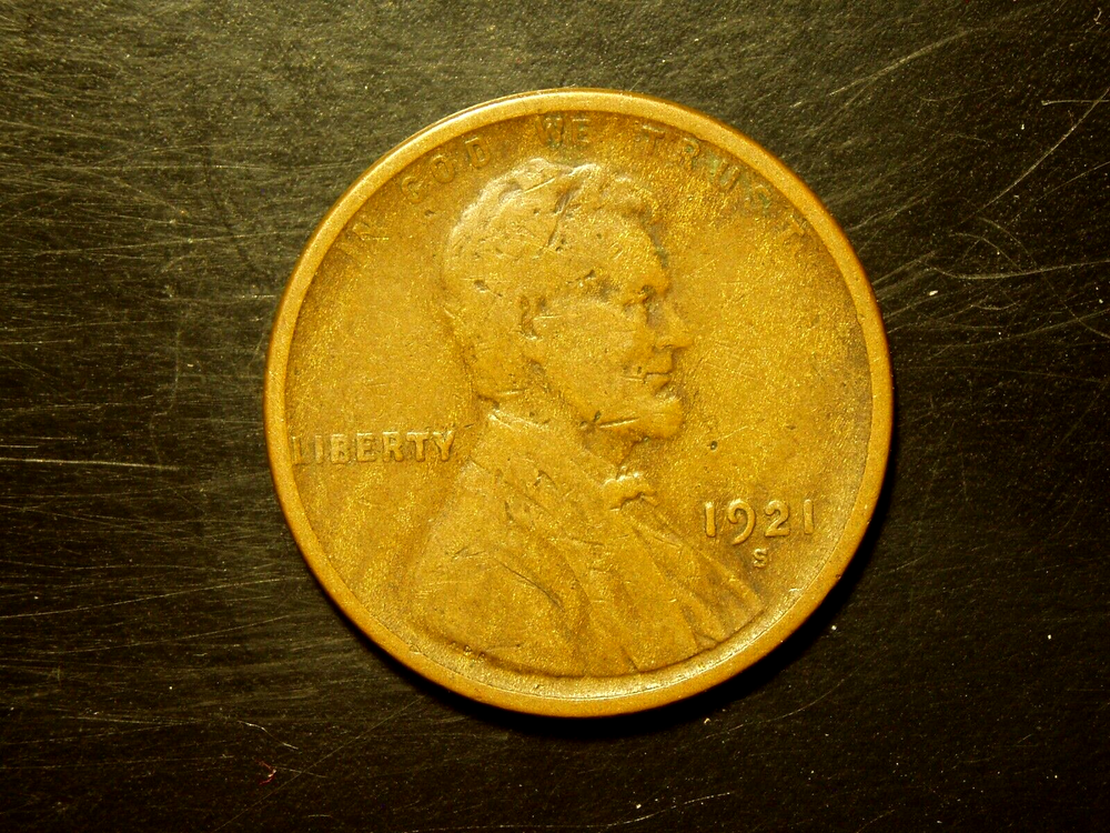1921-S LINCOLN WHEAT CENT #36