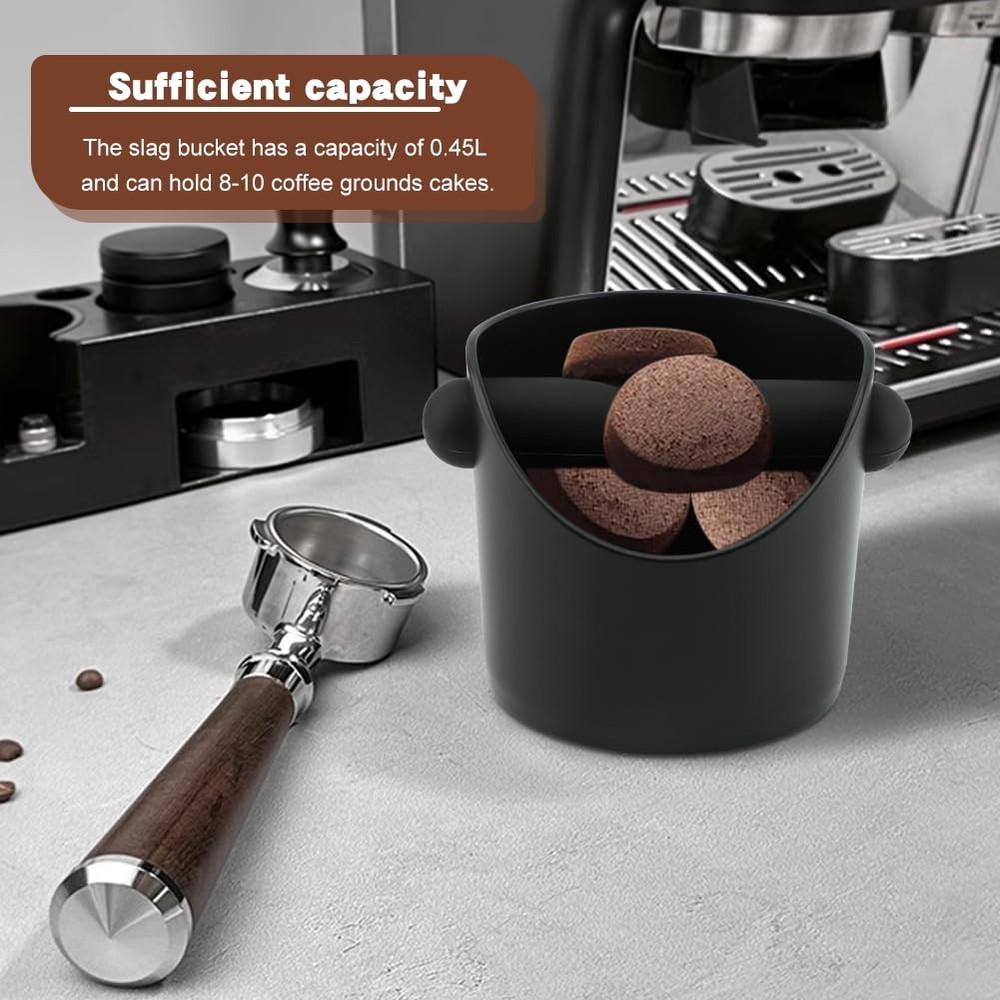Espresso Knock Box 4.6 - Barista Style, Removable Grounds Container