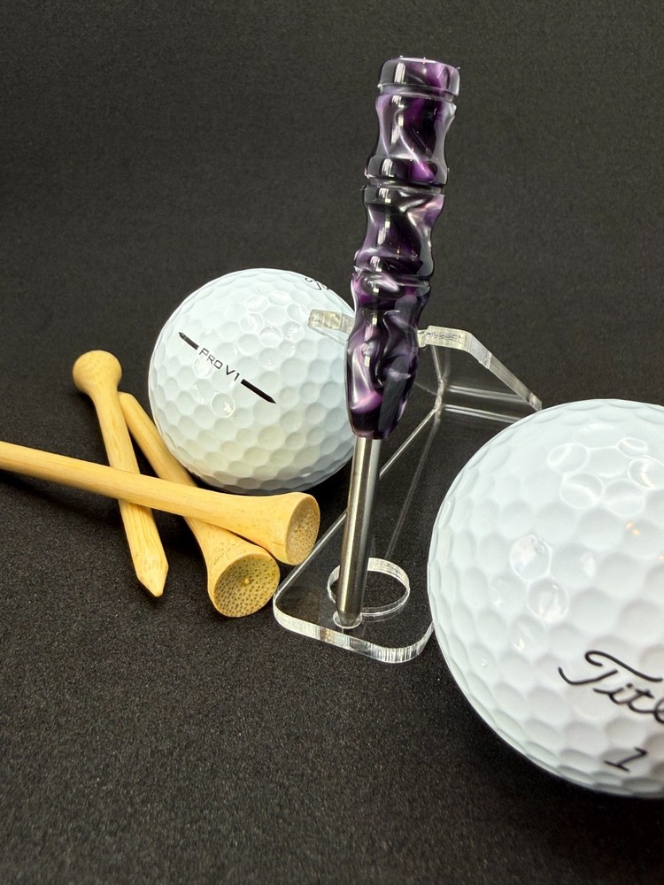 Single prong titanium divot tool - Plum (Slim)