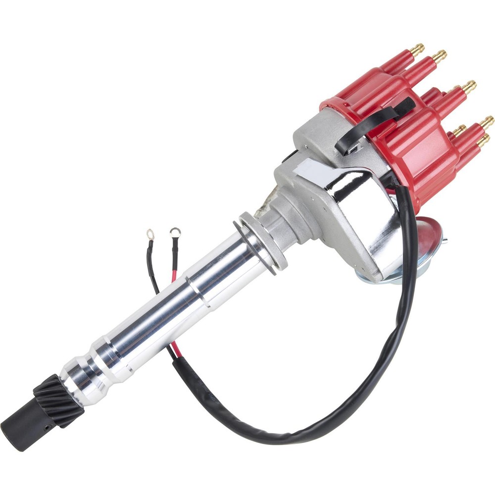 Ready to Run Distributor, Red, Fits Chevy Small Block / Big Block