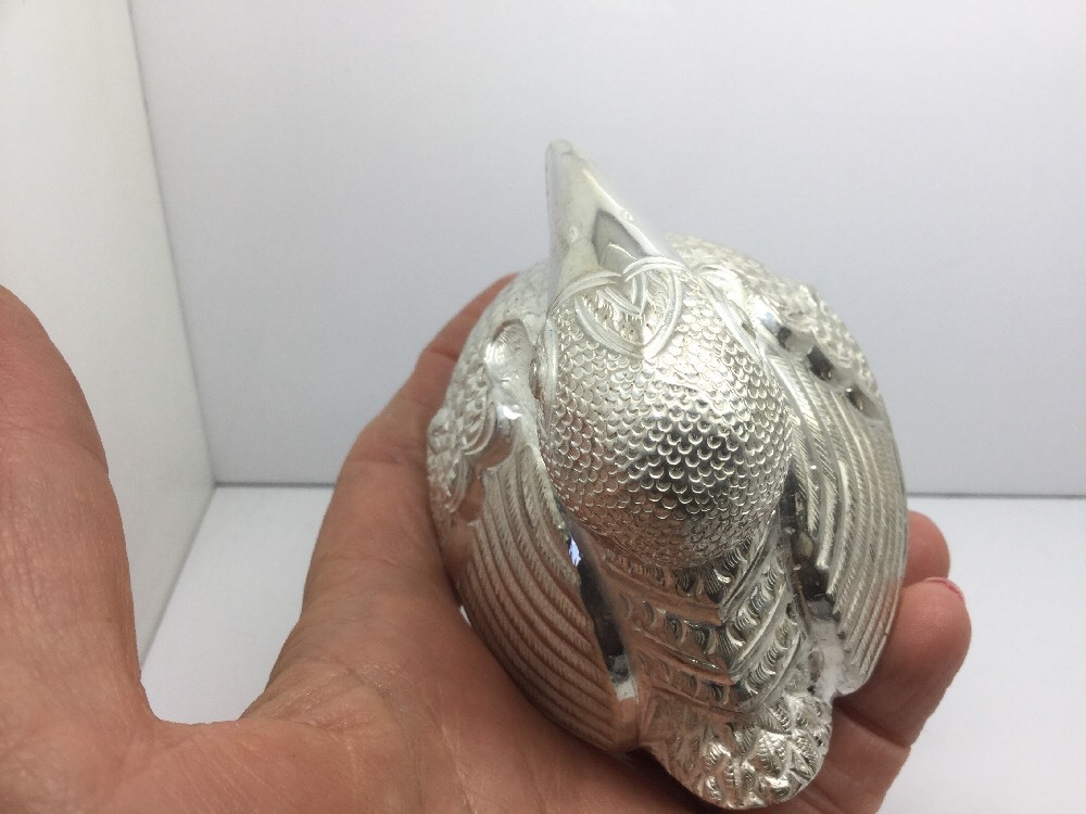 STERLING SILVER BIRD BOX 3" x 3 1/2"