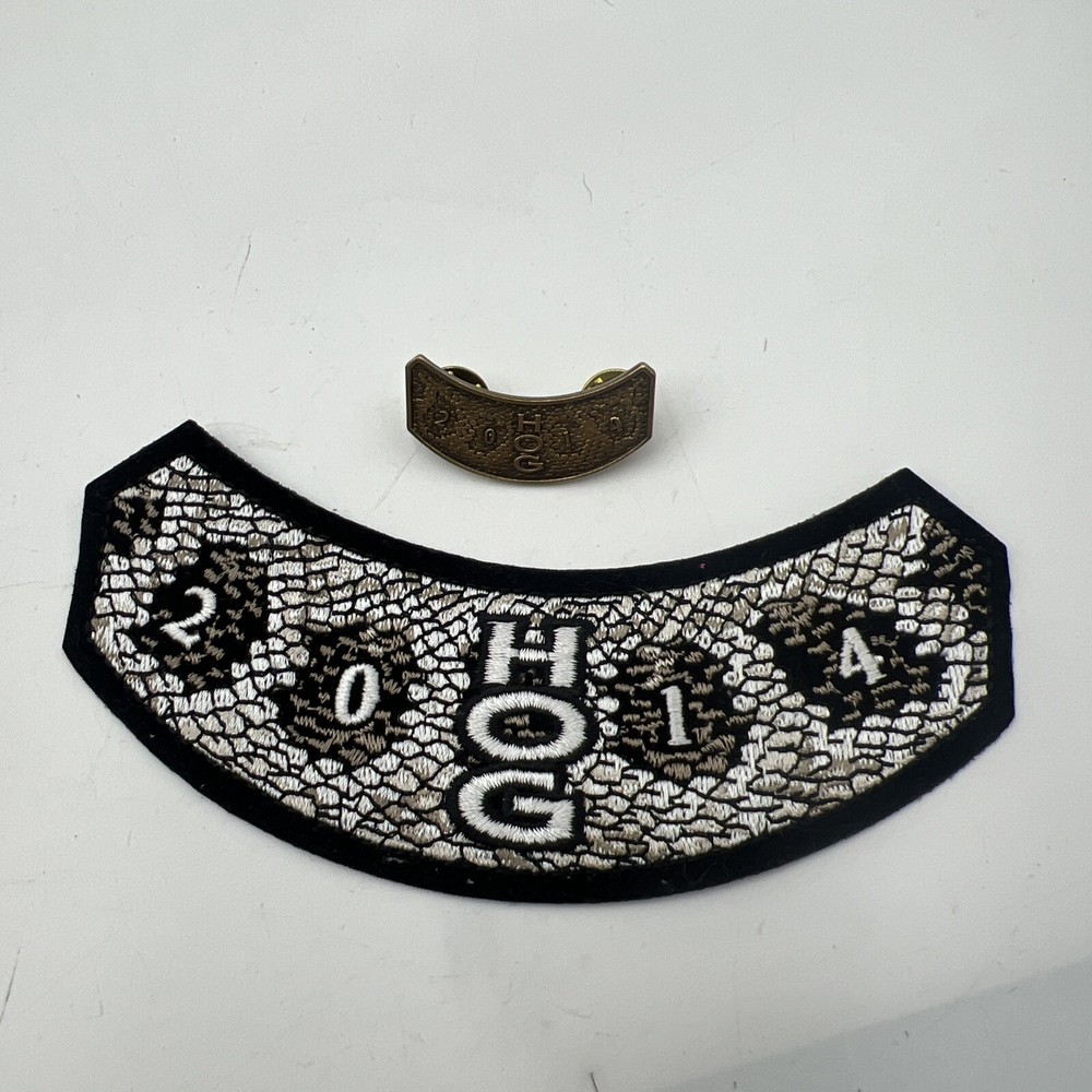 HARLEY DAVIDSON OWNERS GROUP HOG PATCH & PIN SET - 2014