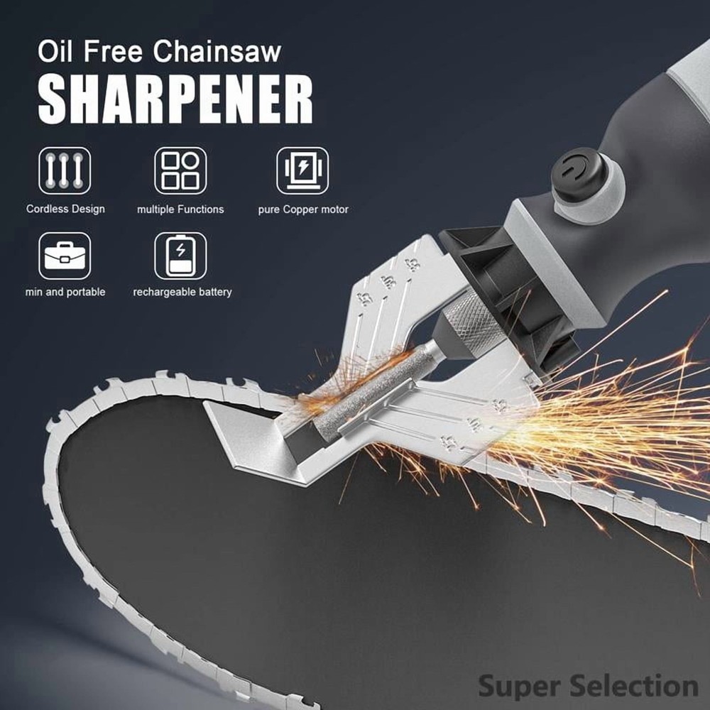 Cordless Electric Chainsaw Chain Sharpener Portable Sharpening Tool Kit