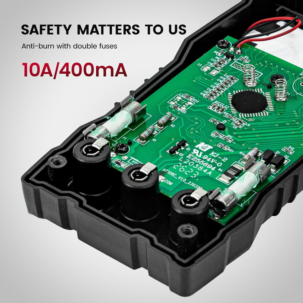 Digital Multimeter 4000 Counts, Voltage Tester with Accurate Ohm Volt Amp Readin