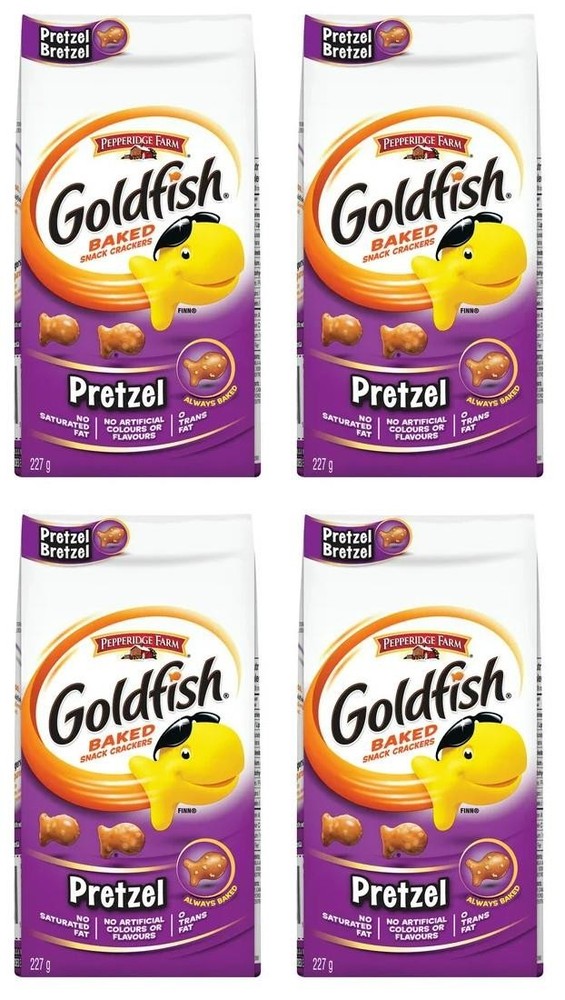 Goldfish Baked Pretzel Crackers, 227g (4 Pack)