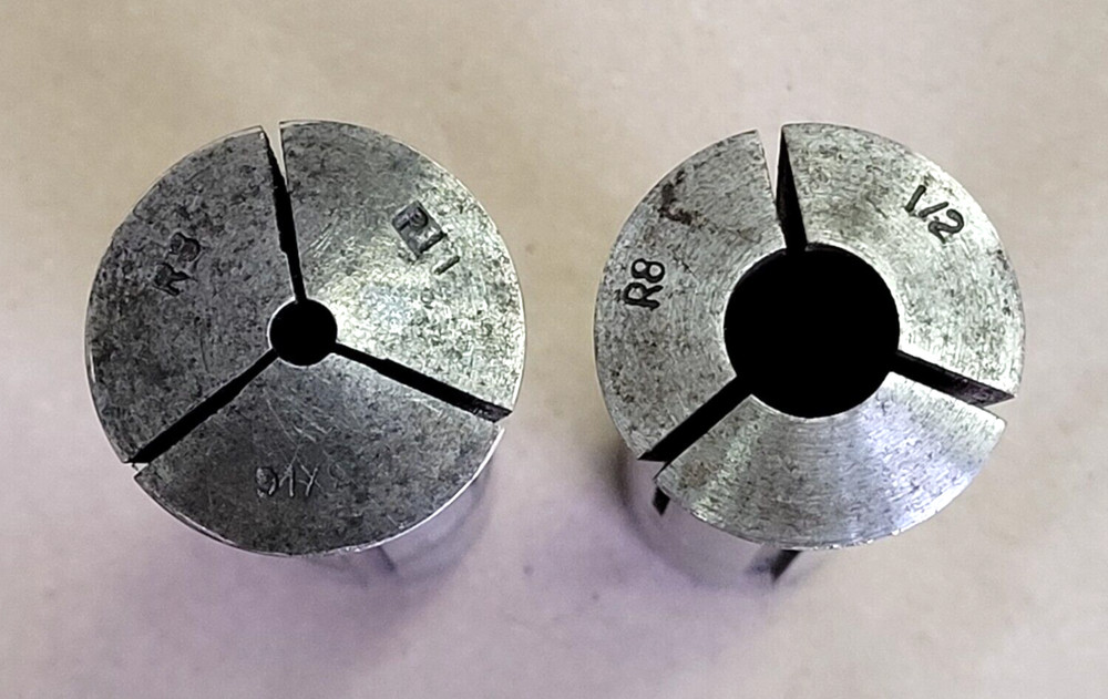 R8 ROUND COLLET 3/16" & 1/2"
