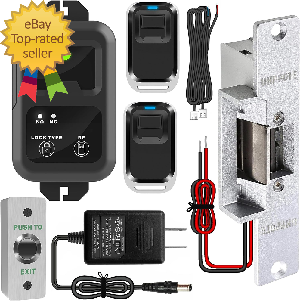 Access Control Electric Strike Door Lock Fail-Secure Kit System with Remote