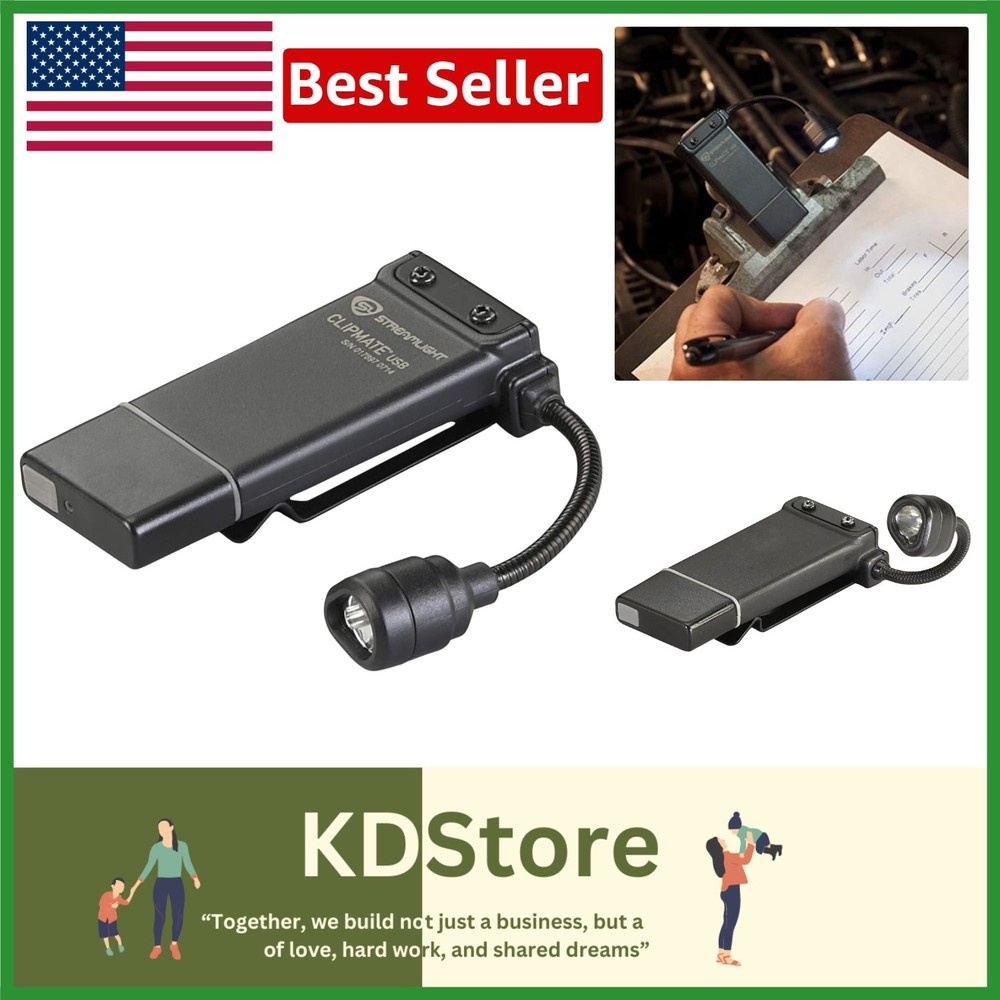 ClipMate 70-Lumen USB Rechargeable Clip-On Light