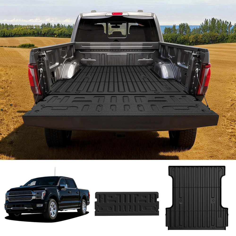 5.5 Ft Bed Mat & Tailgate Mat for Ford F-150 2024-2026 Custom Bed Tailgate Liner