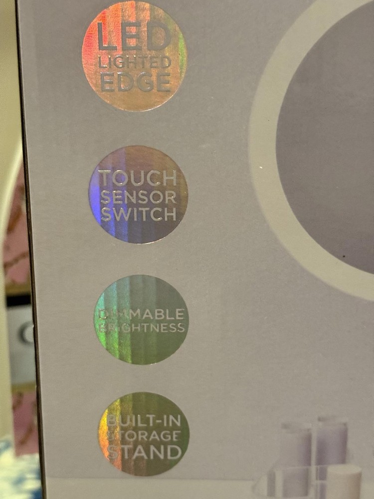 Silhouette LED Vanity Mirror with Storage Base NWT