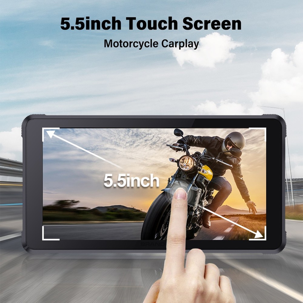 Motorcycle Dashboard 5.5" Touchscreen V4.0 Bluetooth Wireless CarPlay Android