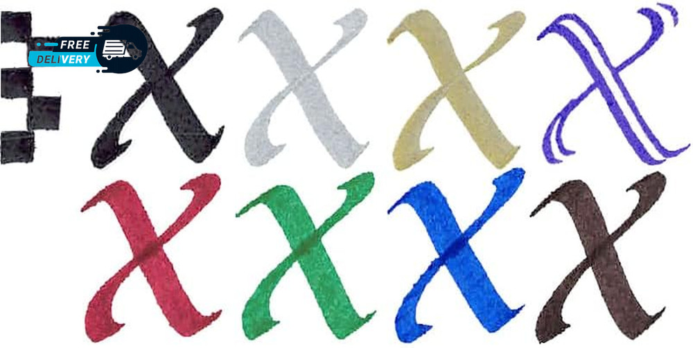 Elegant Writer Calligraphy 6 Marker Set Assorted Colors 3.0 Mm Chisel