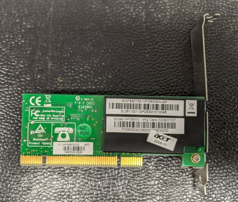 Acer SpeedCom Fax/Phone Card, Model: HP156M3