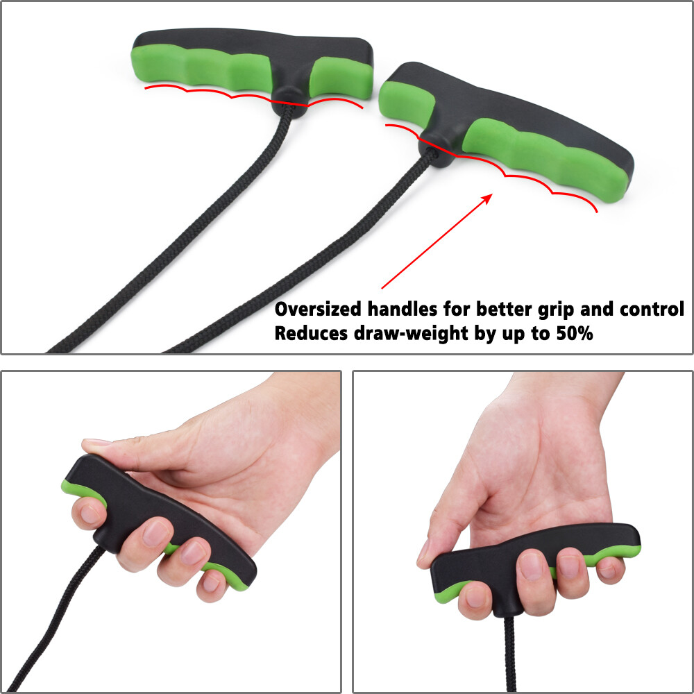 Heavy-Duty Crossbow Rope Cocking Device – Double Handle Design Green US