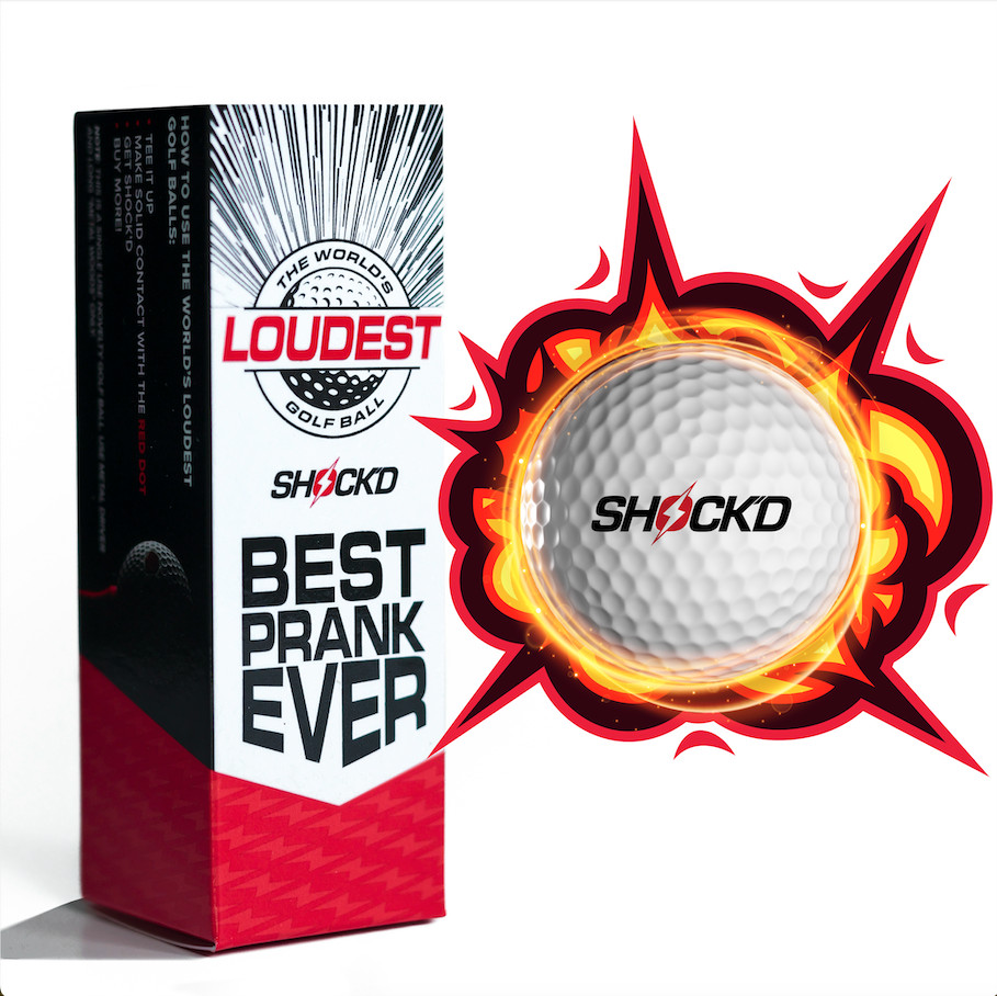 New SHOCK'D Golf Balls 3-Ball Sleeve White