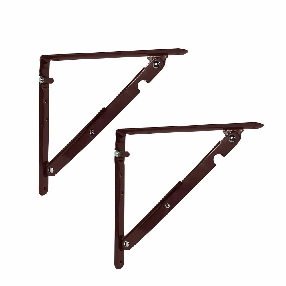 2Pk RV Folding Shelf Bracket Brown RV ( Camper) Shelving Shelf Hardware