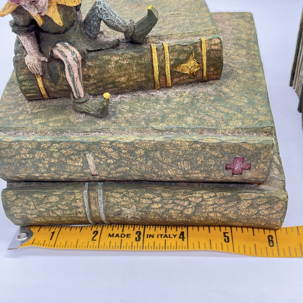 Solid Renaissance Bard Medieval Playful Jester Statues Bookends Castle Joker