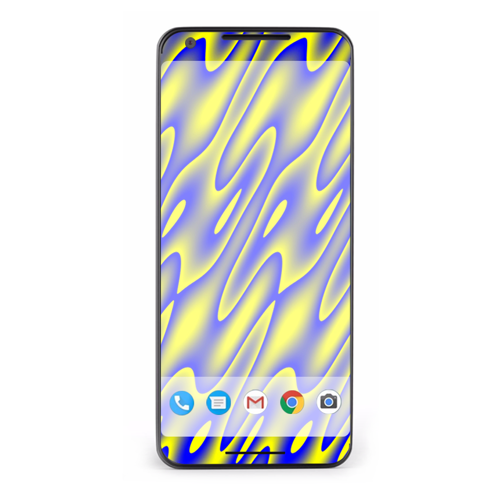Google Pixel 2 Skins Decal Wrap Neon Blue Yellow trippy