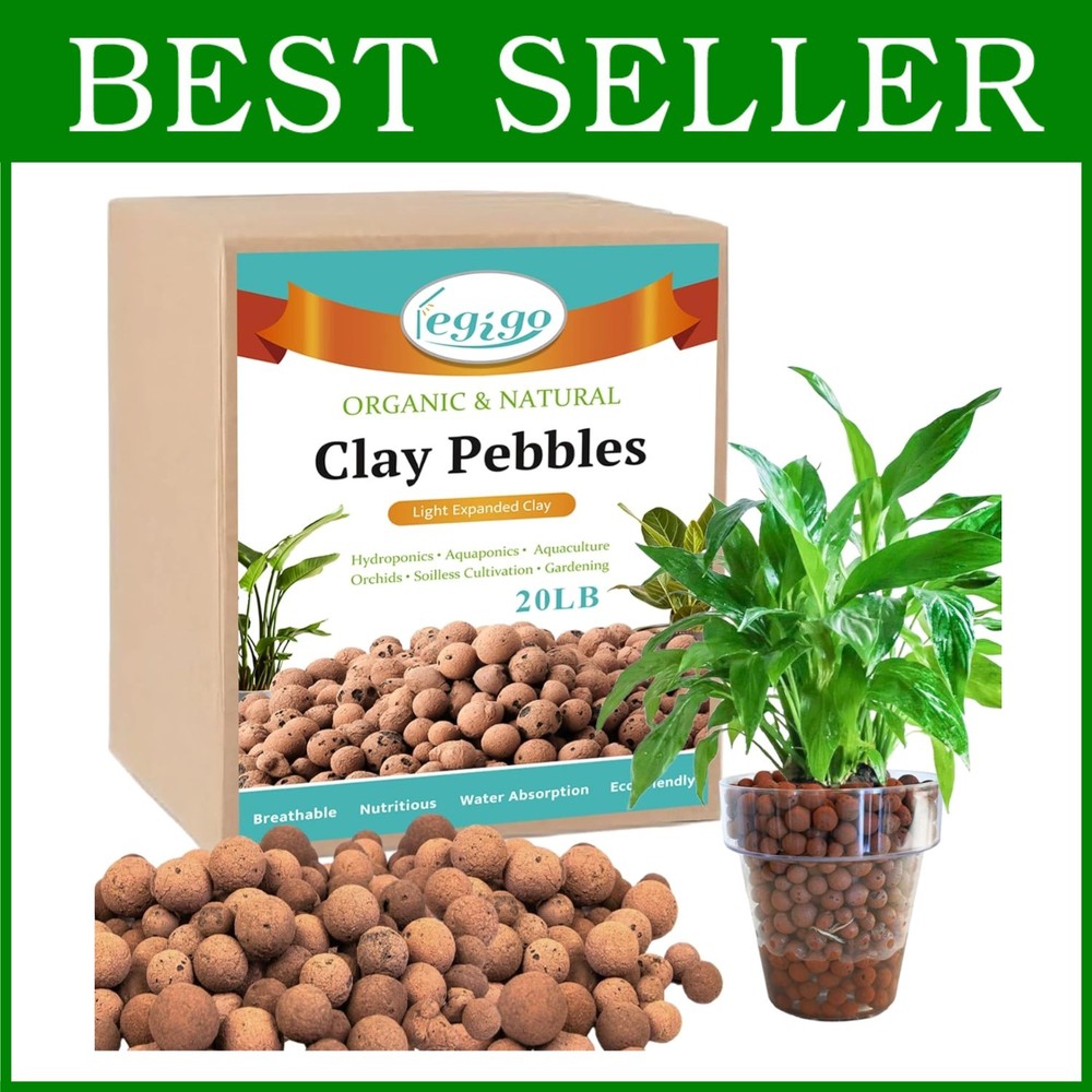 19 lbs Hydroton Clay Pebbles for Growing Orchids