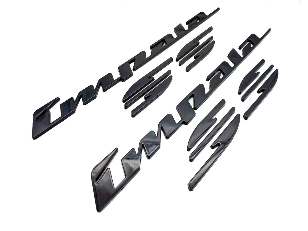 2Pc Gloss Black Badge for 94-96 Impala SS Rear Quarter Panel Emblems