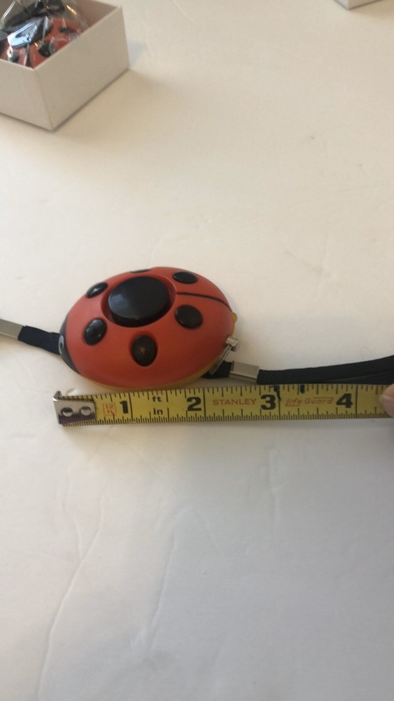 Ladybug Personal Security Alarm Hand Pull Great For Kids Backpacks W/Key Chain