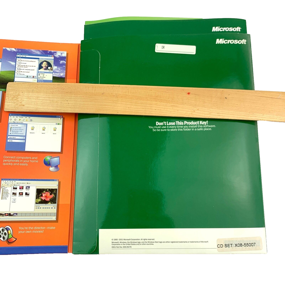 2002 Microsoft Windows XP Home Edition Upgrade X08-55007 Software