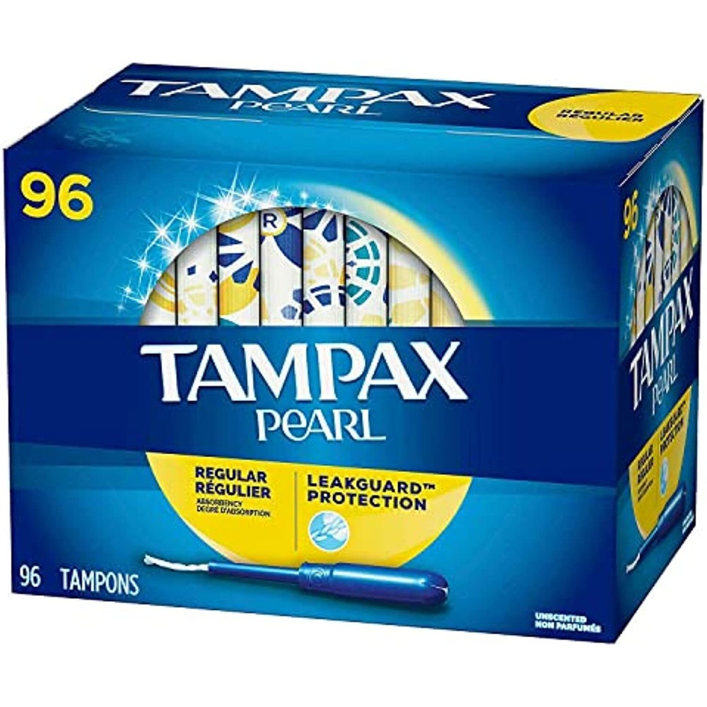 Tampax Pearl Plastic, Antigravity LeakGuard Braid, Regular Absorbency Unscented