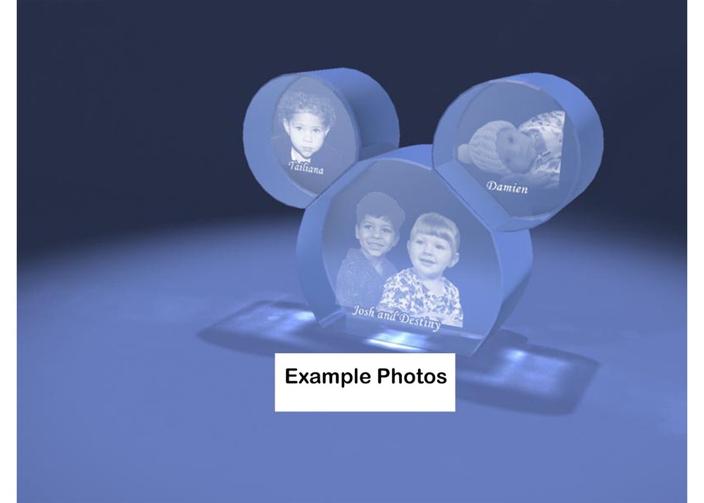 3d personlized crystal for etching, Mouse Head