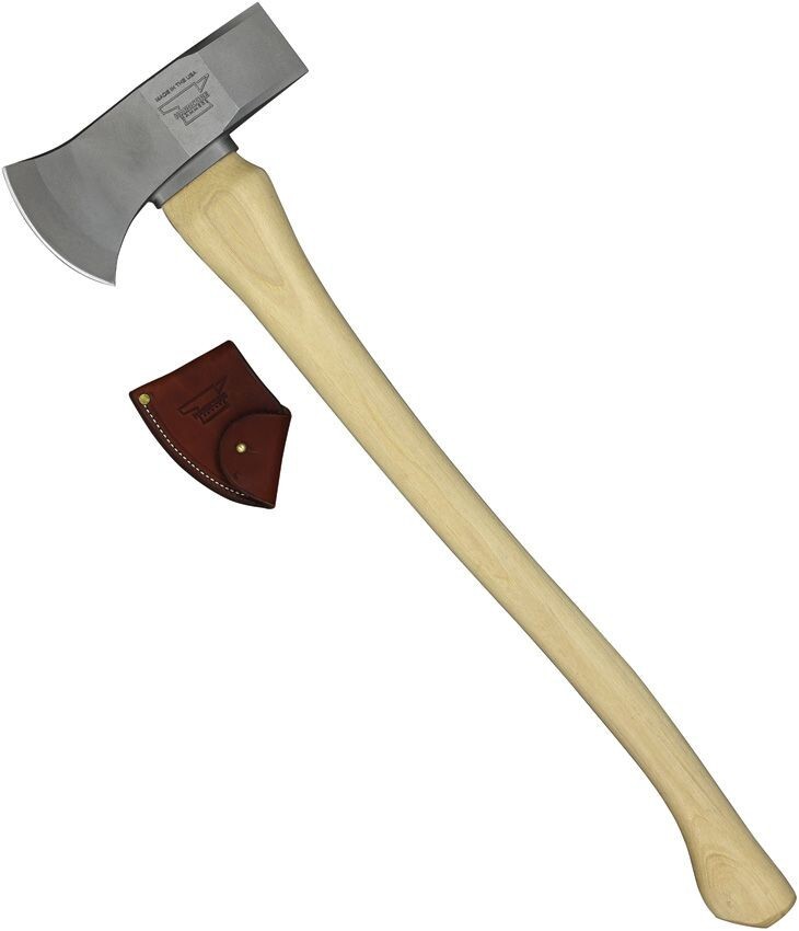 Hardcore Hammers Forester TR Axe 9" 4140 Steel Head American Hickory Handle