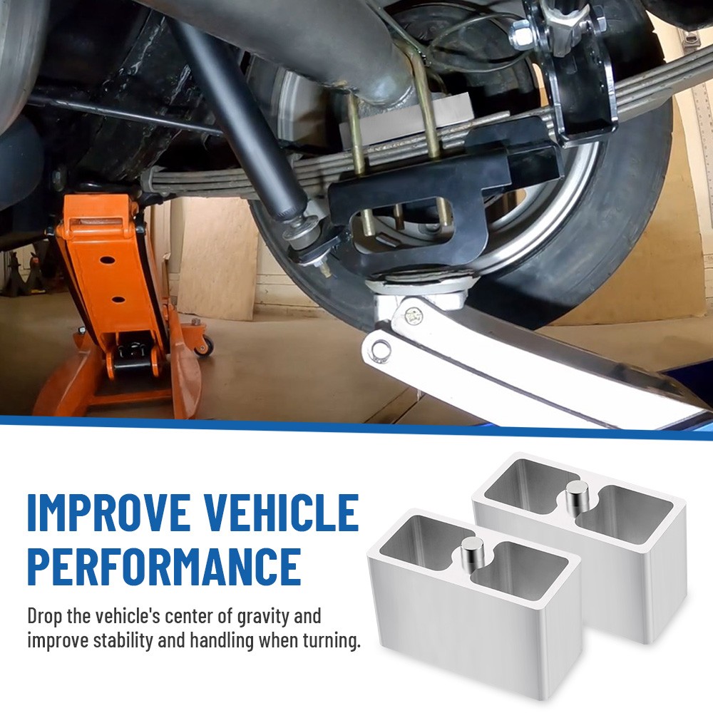 3" Universal Aluminum Leaf Spring Lowering Block Kit 2Pack C23230