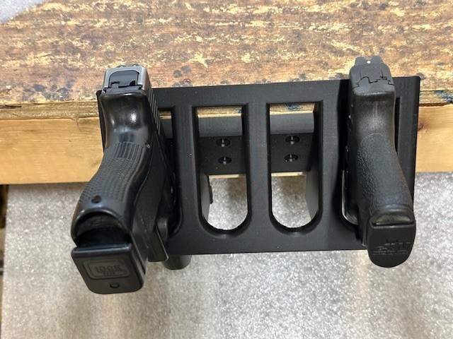 4 Pistol Rack Handgun Stand Display Holder Wall Mount Safe Mount