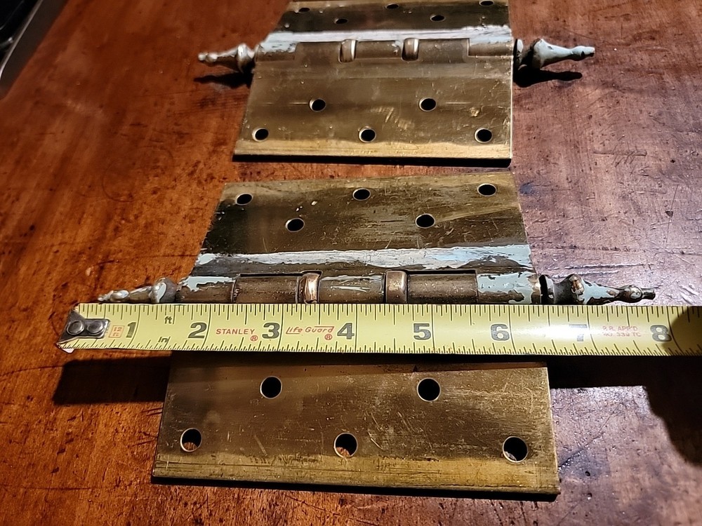Set 3 Antique Brass Hinges