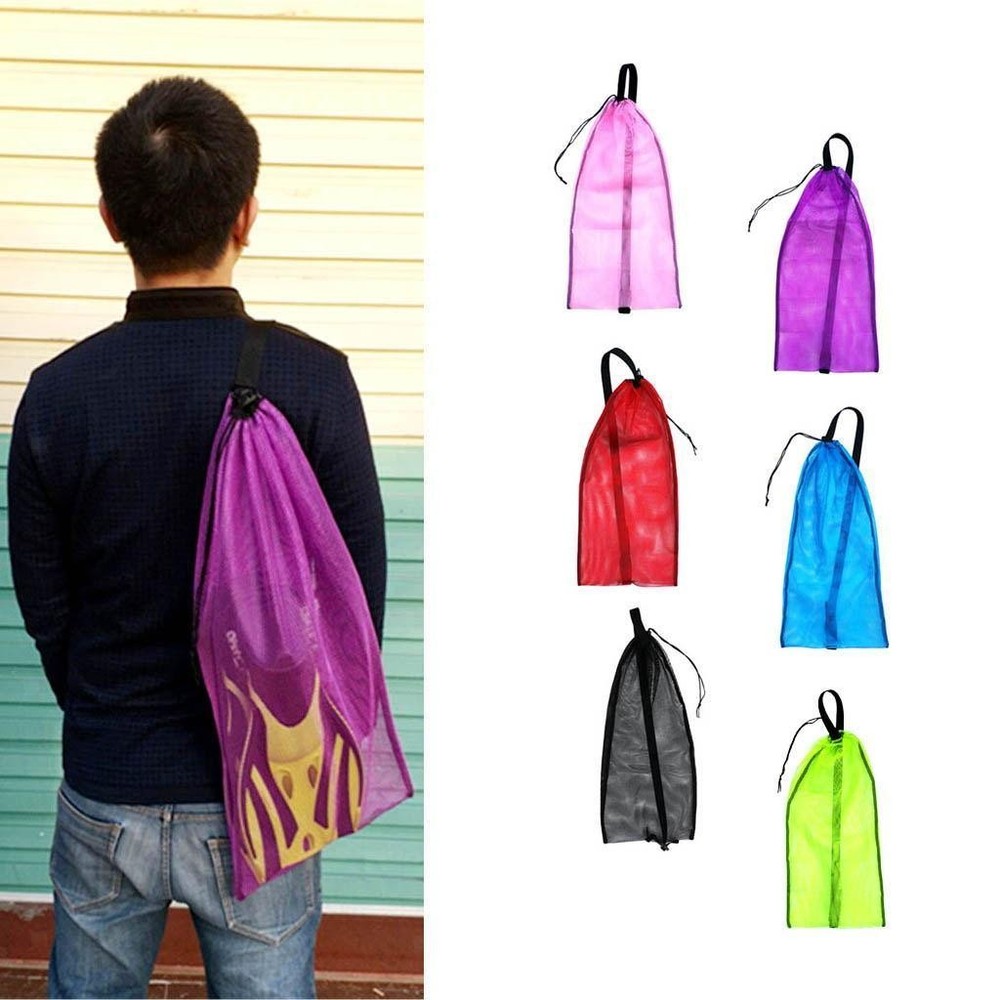Storage Bag With Drawstring Closure Net Bag For Diving