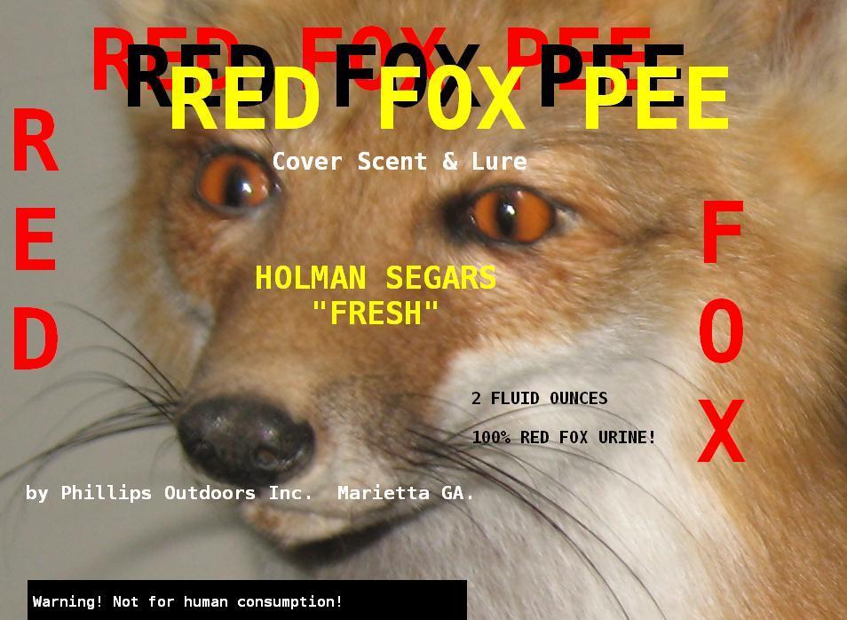 RED FOX URINE - for a trap lure, & masking human scent,