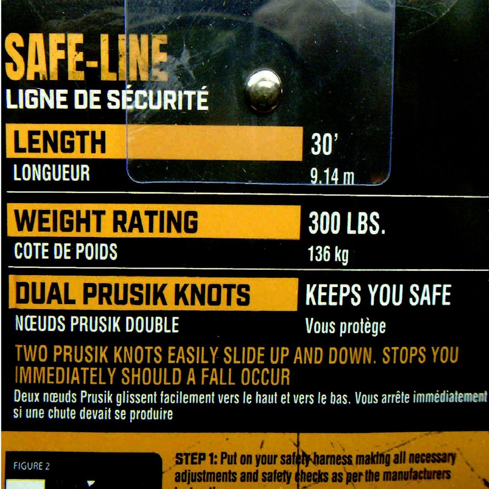 GSM MUDDY SAFE LINE ROPE SAFETY TREE HARNESS SYSTEM MODEL MUD-MSA500