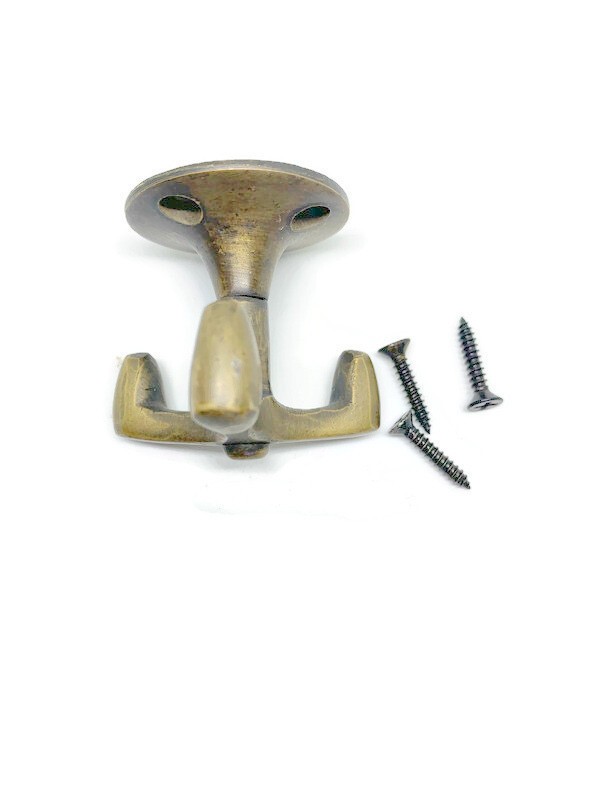 Solid Brass Swivel Hooks Vintage Wardrobe Kitchen Coat Hanger Rotating SPIN