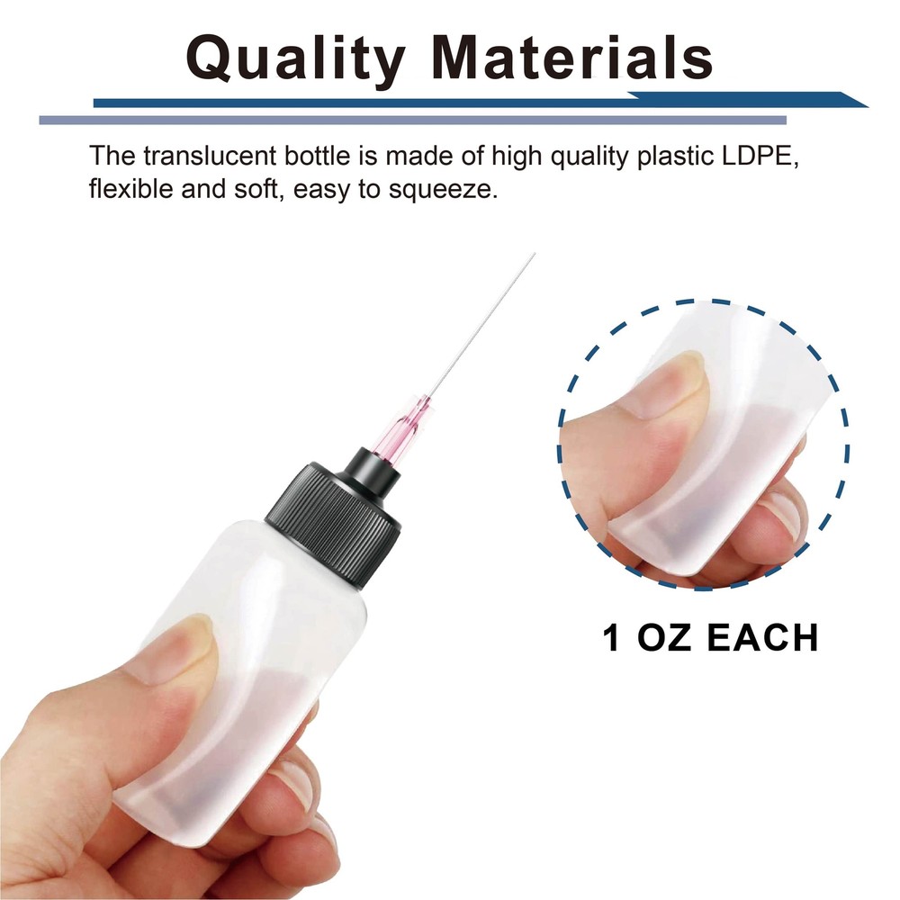 10 Pcs Needle Oiler (1 OZ), Precision Tip Applicator Bottle, LDPE Gun Oil Bot...