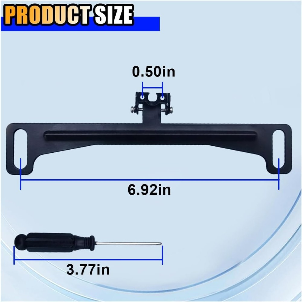 Reverse Rear Camera License Plate Bracket, Installation Holder for Black