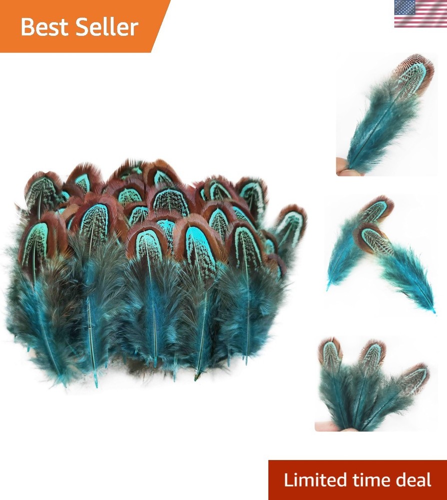 Natural Blue Pheasant Plumage Feathers 200pcs